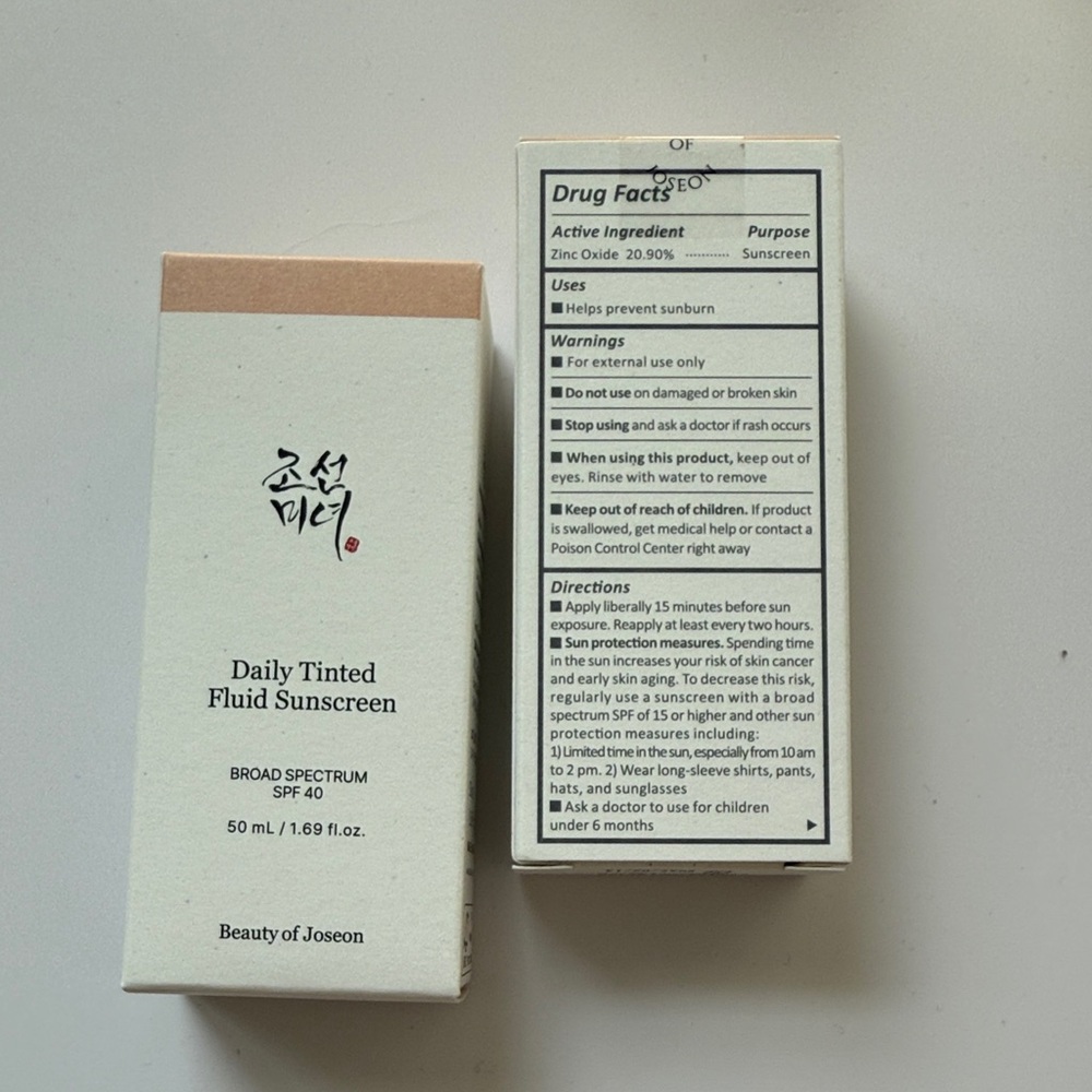 Beauty of Joseon Daily Tinted Fluid Sunscreen - Cream NLP110 New